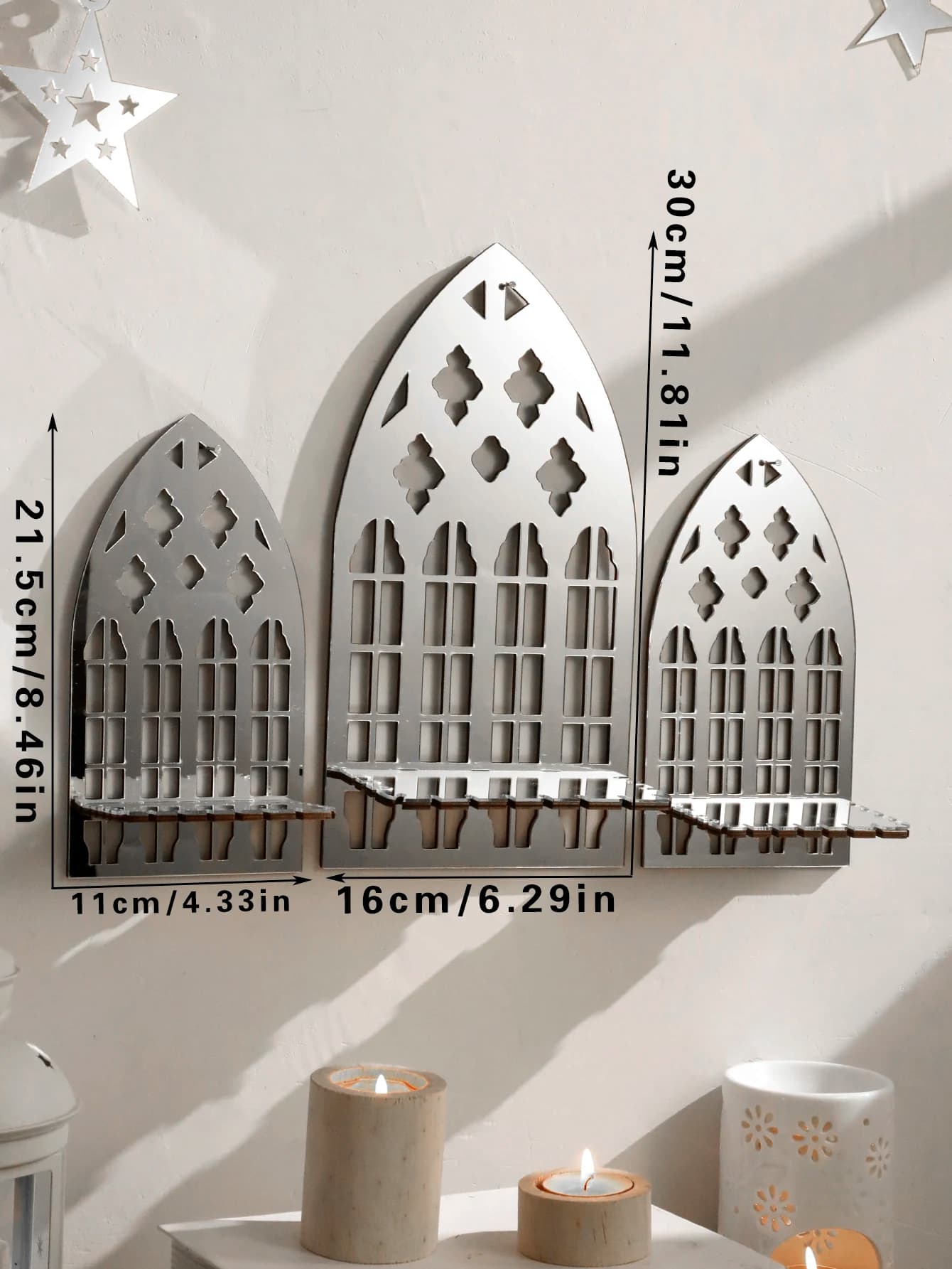 étagère murale décorative en bois